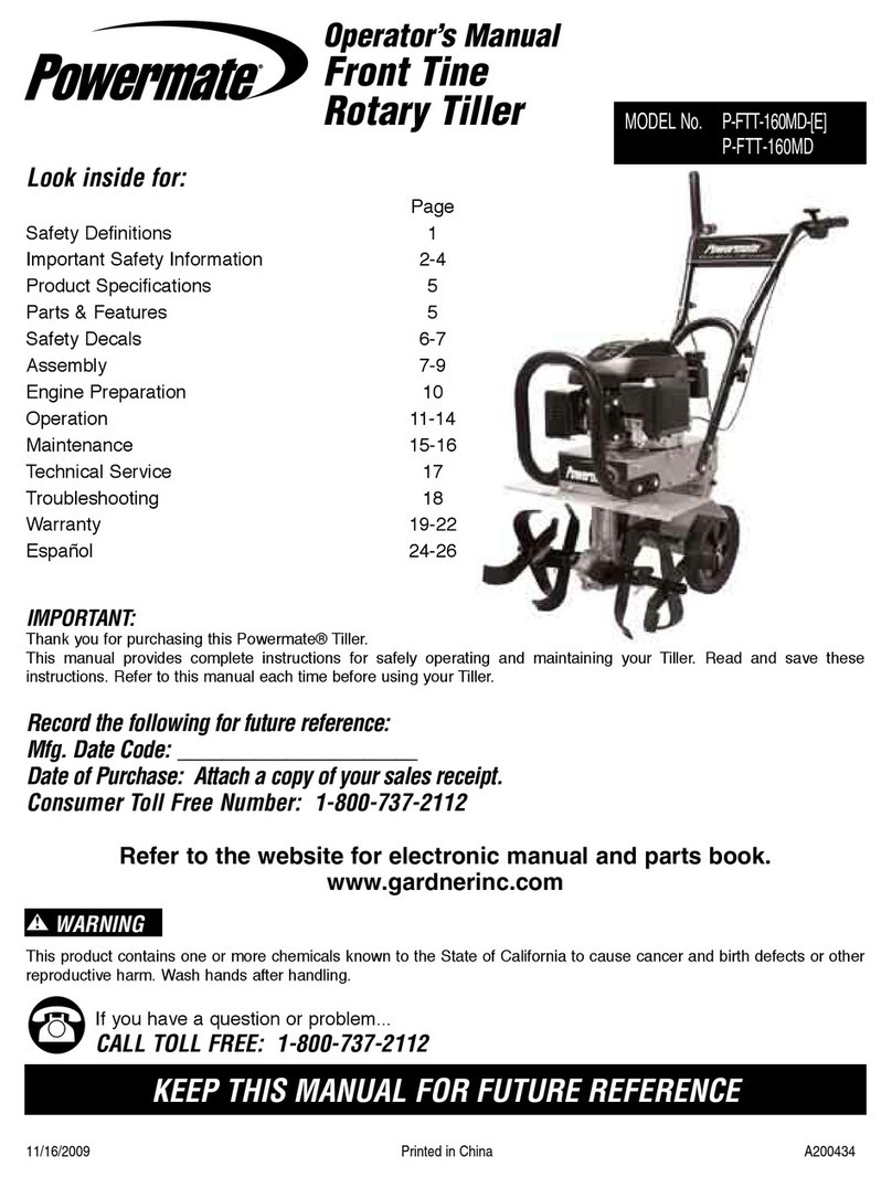 Powermate P-FTT-160MD Operator's manual
