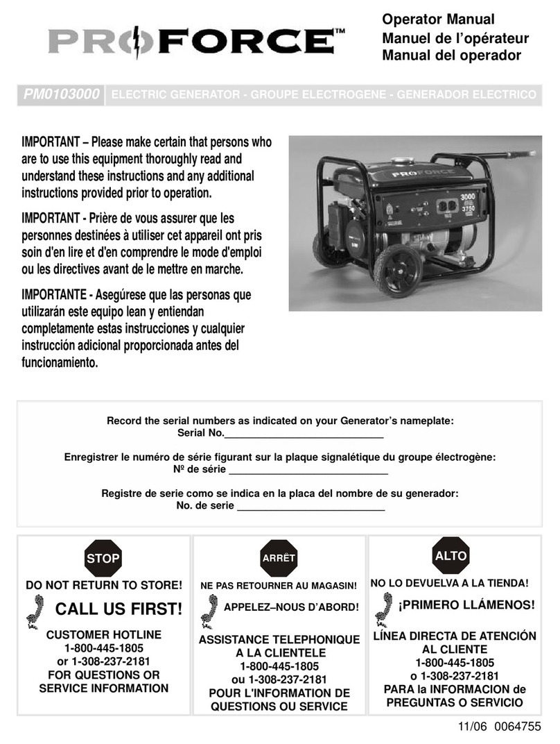 Pro Force Proforce PM0103000 User manual