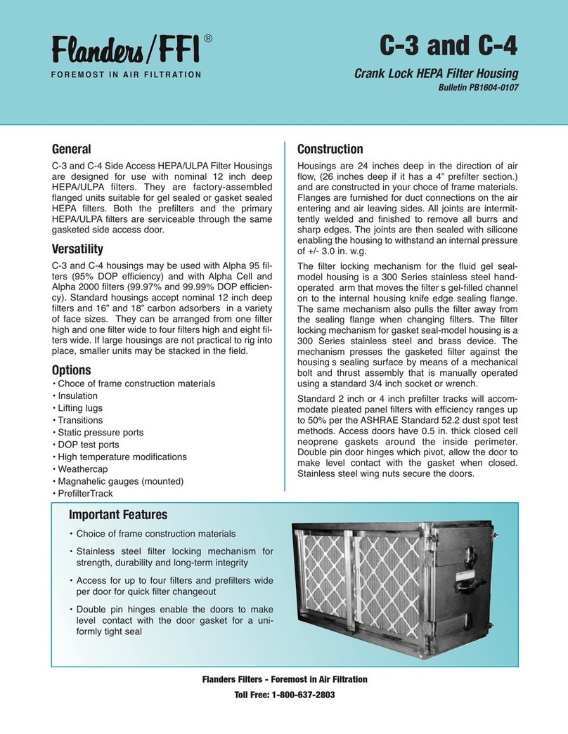 Flanders Crank Lock HEPA Filter Housing C-3 User manual Flanders Crank Lock HEPA Filter Housing C-3 User manual
