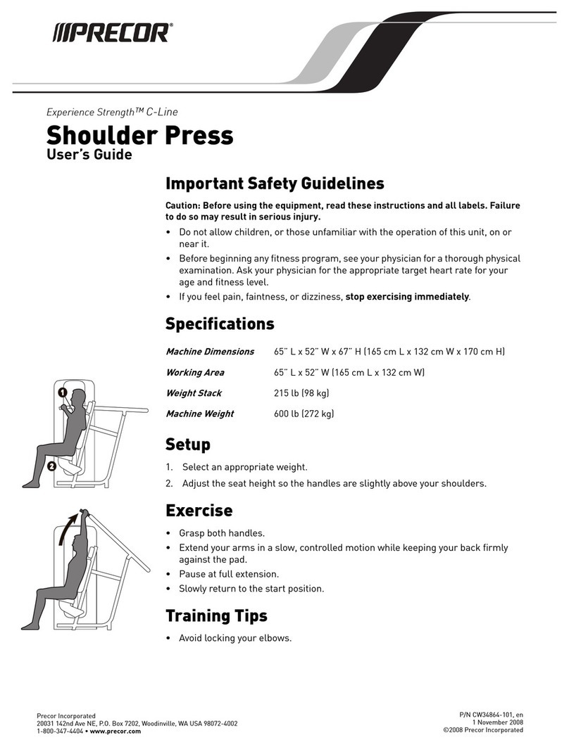 Precor CW34864-101 User manual
