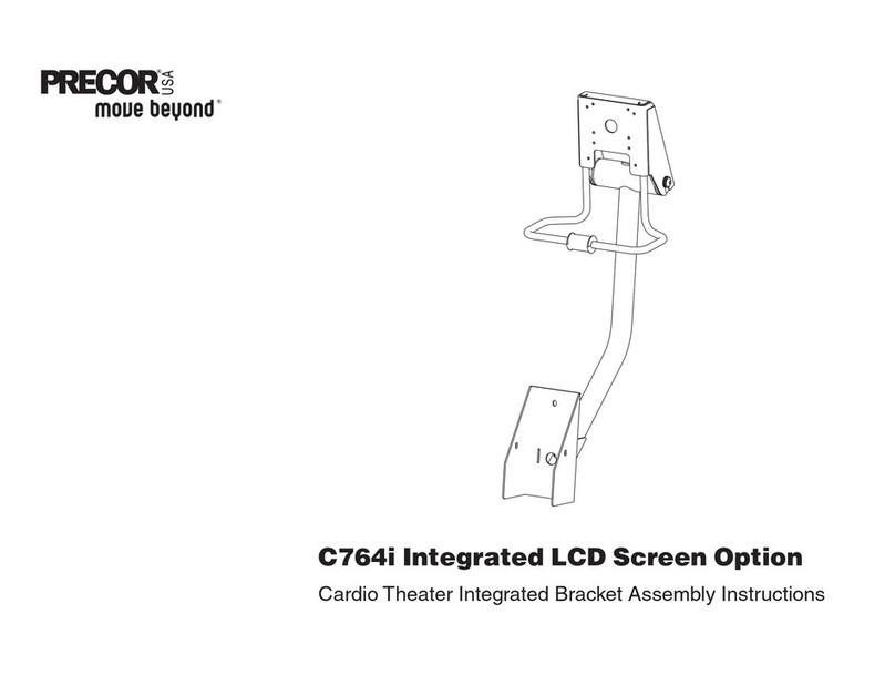 Precor Cardio Theater Integrated Bracket C764i Assembly instructions