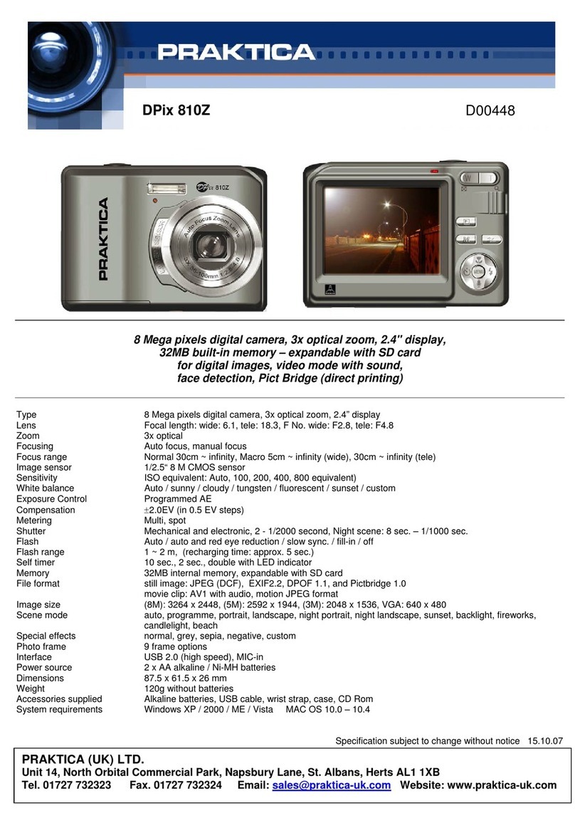 Praktica D00448 User manual