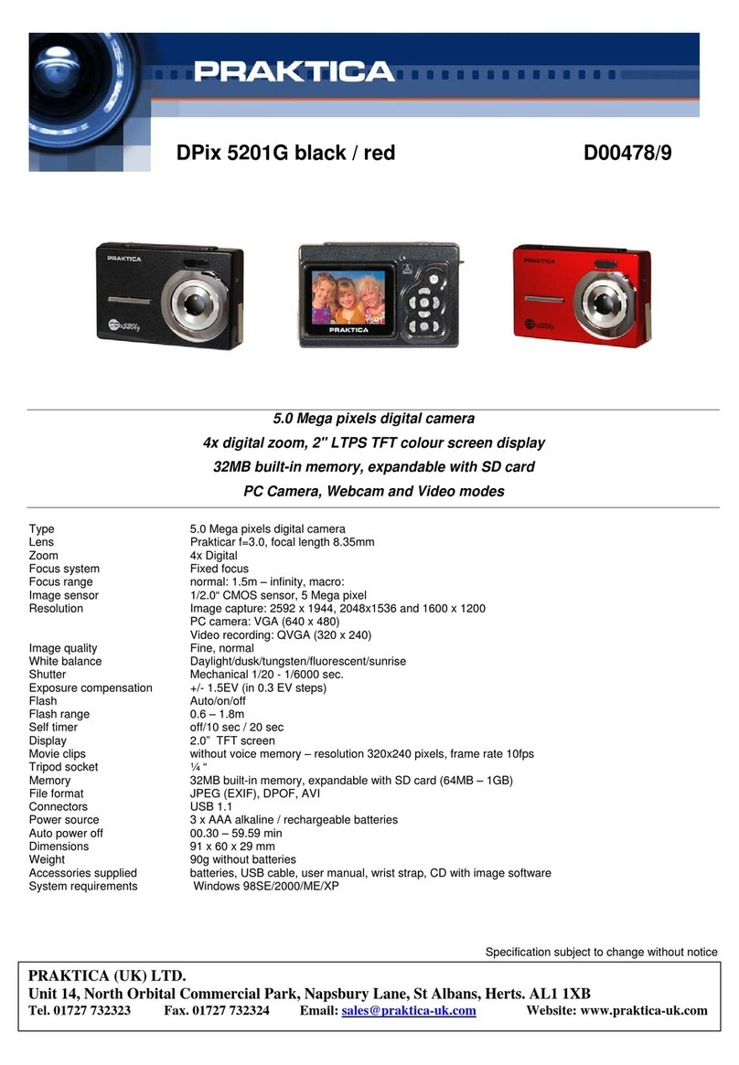 Praktica D00478 User manual