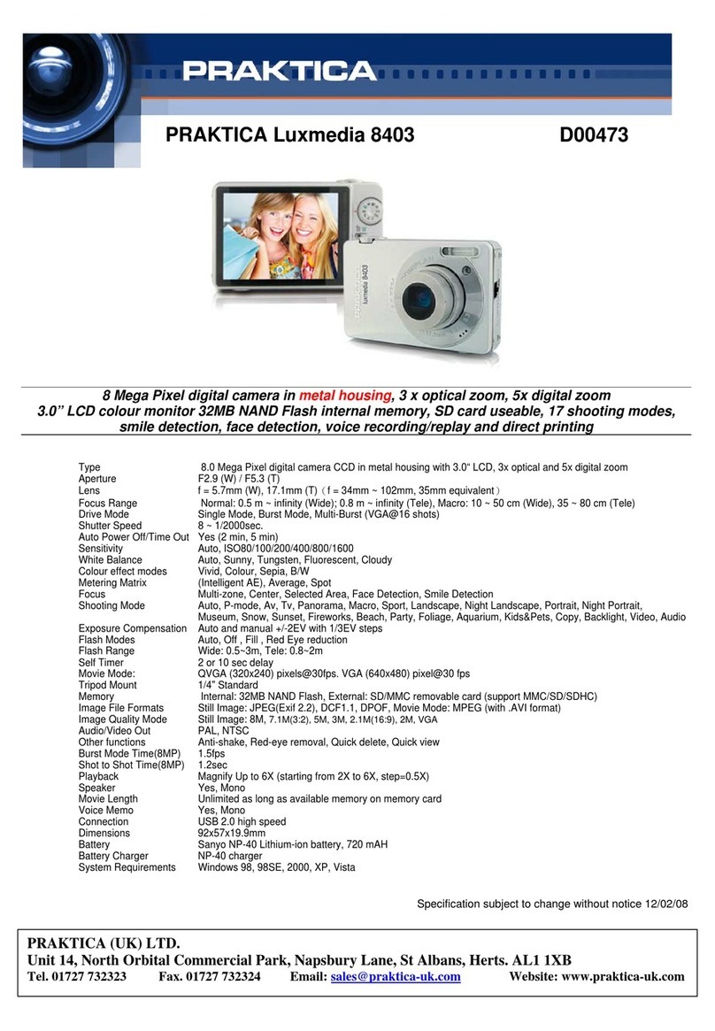 Praktica D00473 User manual