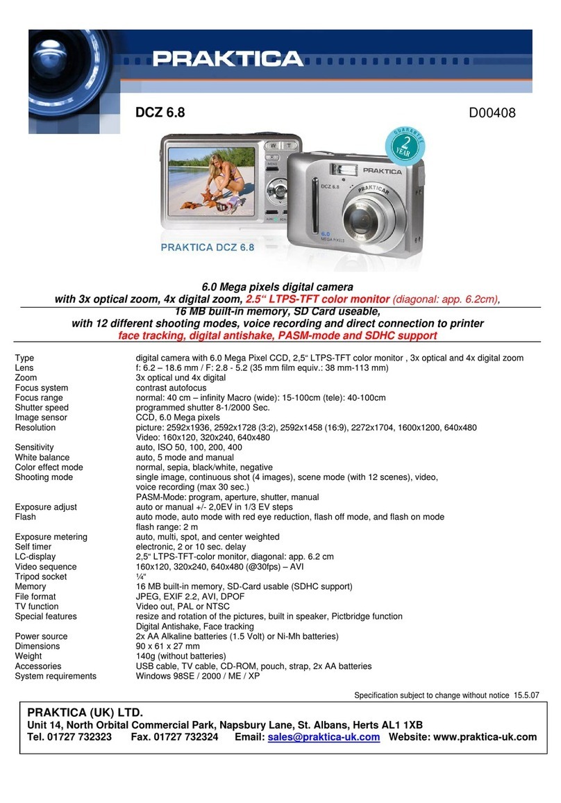 Praktica D00408 User manual