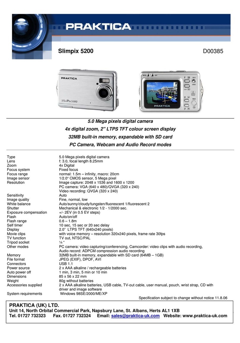Praktica D00385 User manual