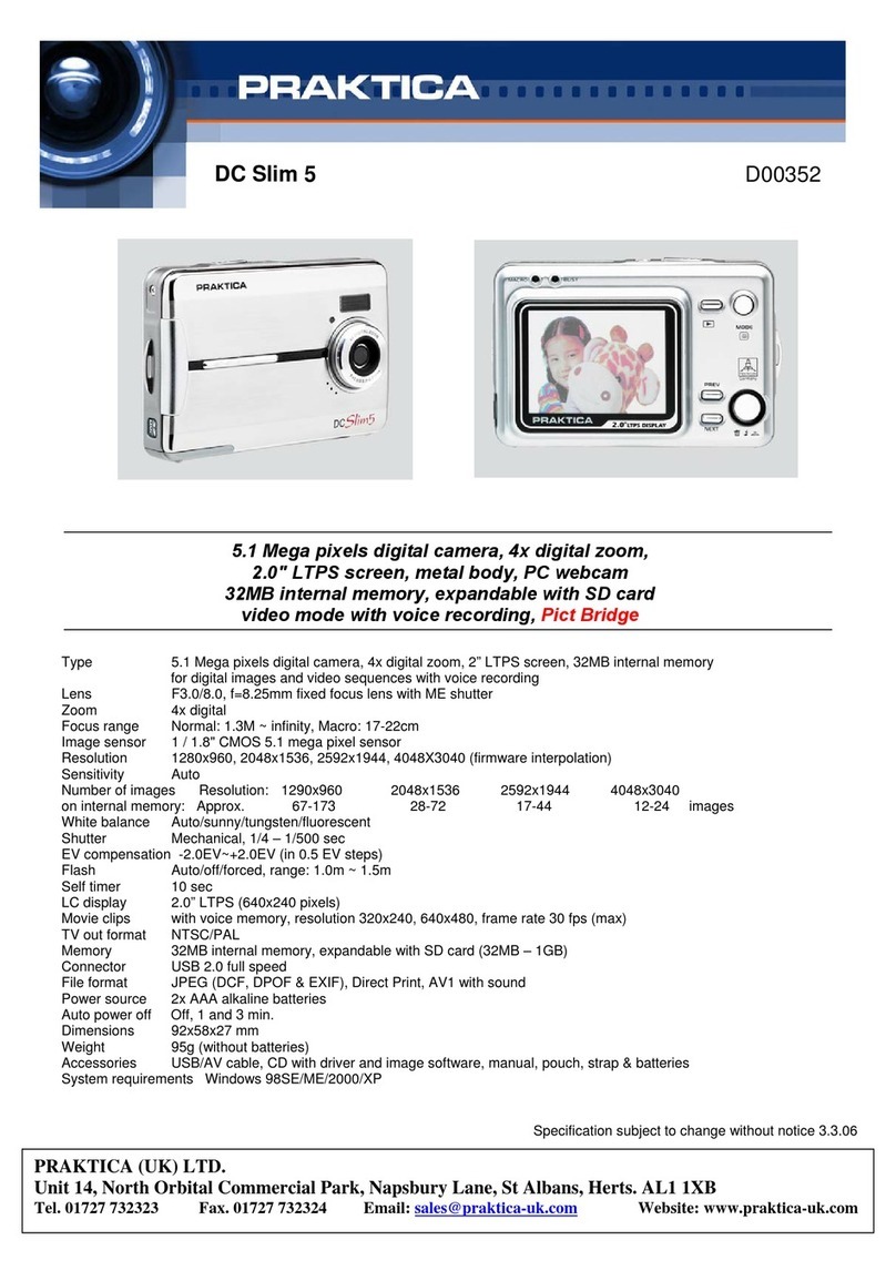 Praktica D00352 User manual