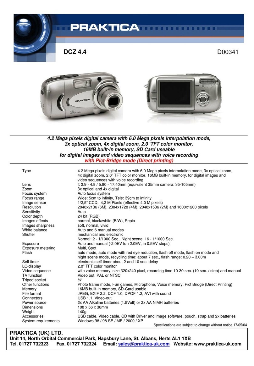 Praktica D00341 User manual