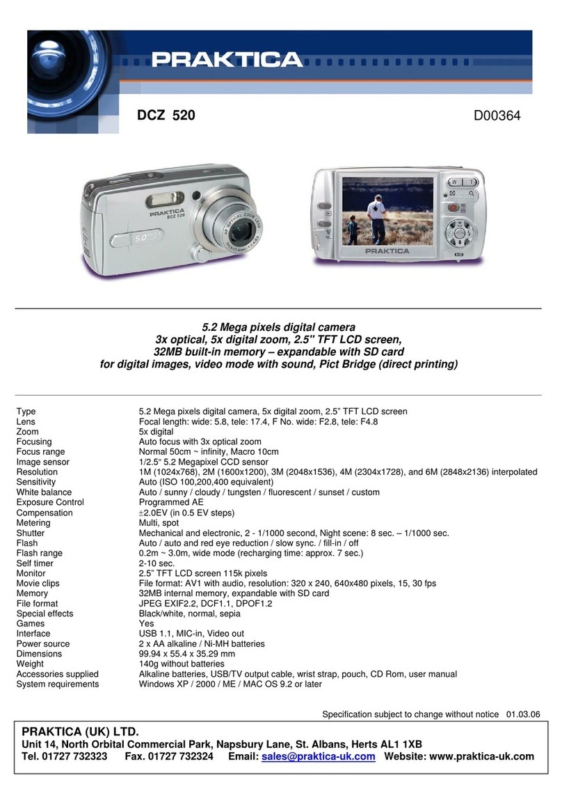 Praktica D00364 User manual