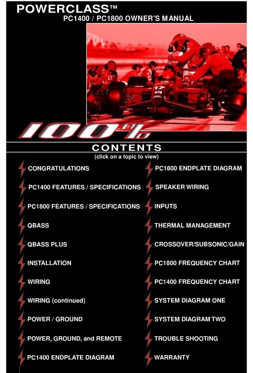 Precision Power PowerClass PC1400 User manual