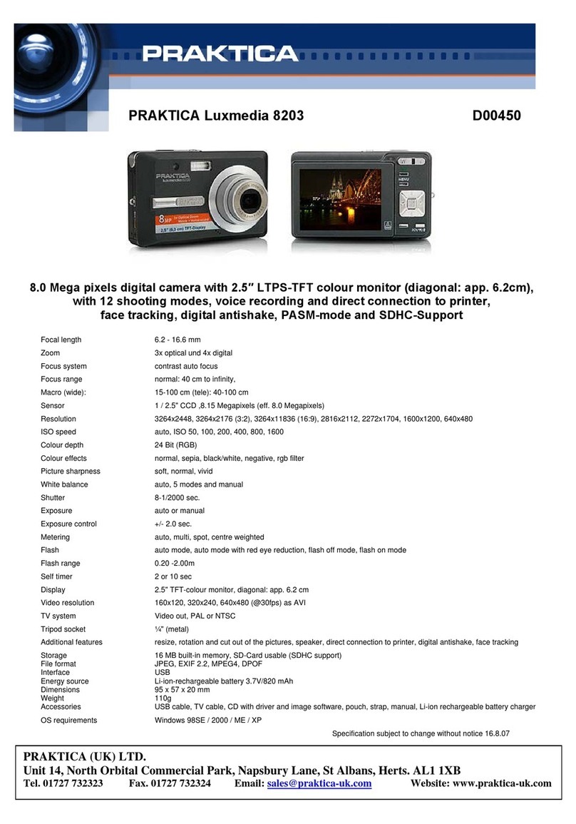 Praktica Luxmedia D00450 Specifications