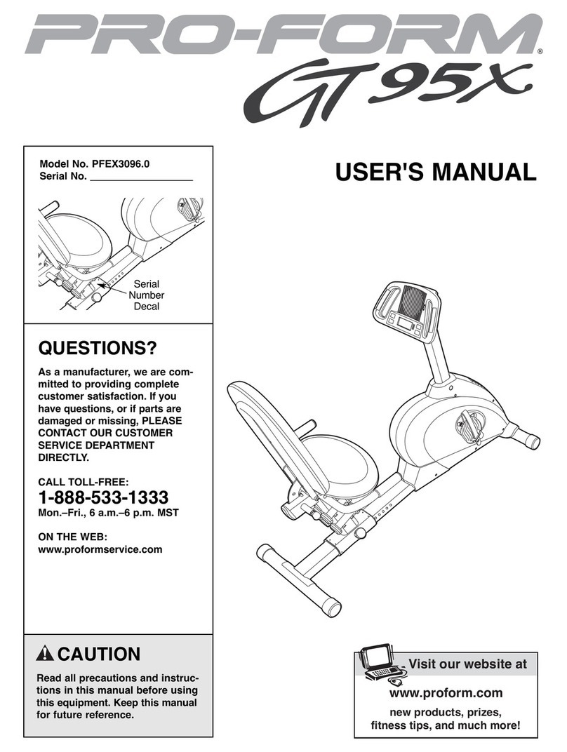 Pro-Form GT 95X PFEX3096.0 user manual
