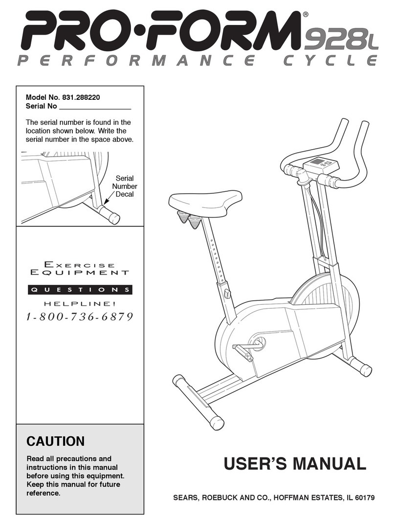 Pro-Form 928L User manual
