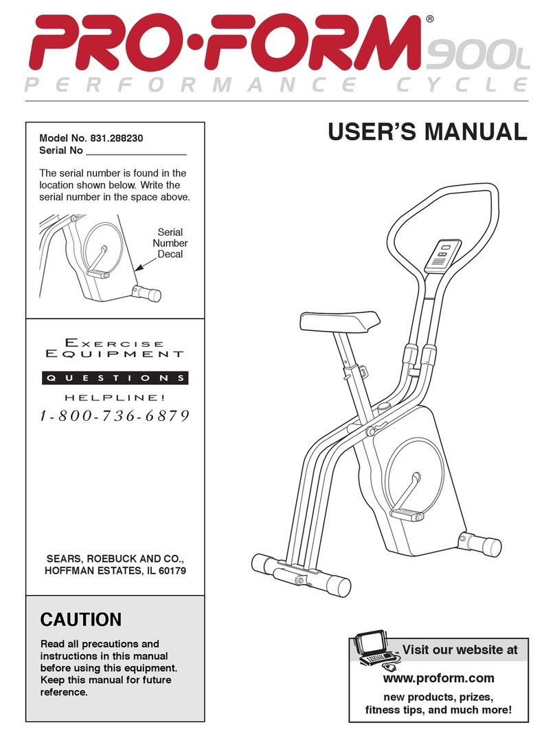 Pro-Form 900L 831.288230 User manual