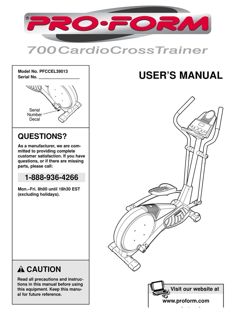 Pro-Form PFCCEL39013 User manual