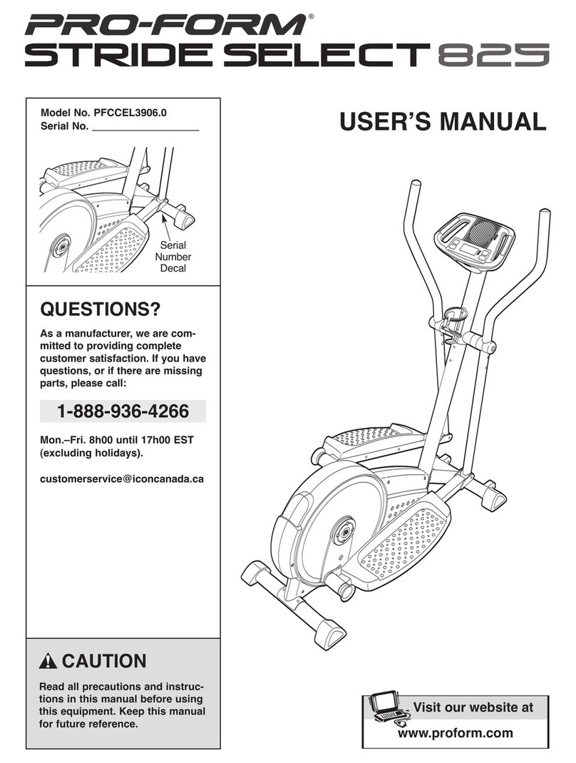 Pro-Form PFCCEL3906.0 User manual