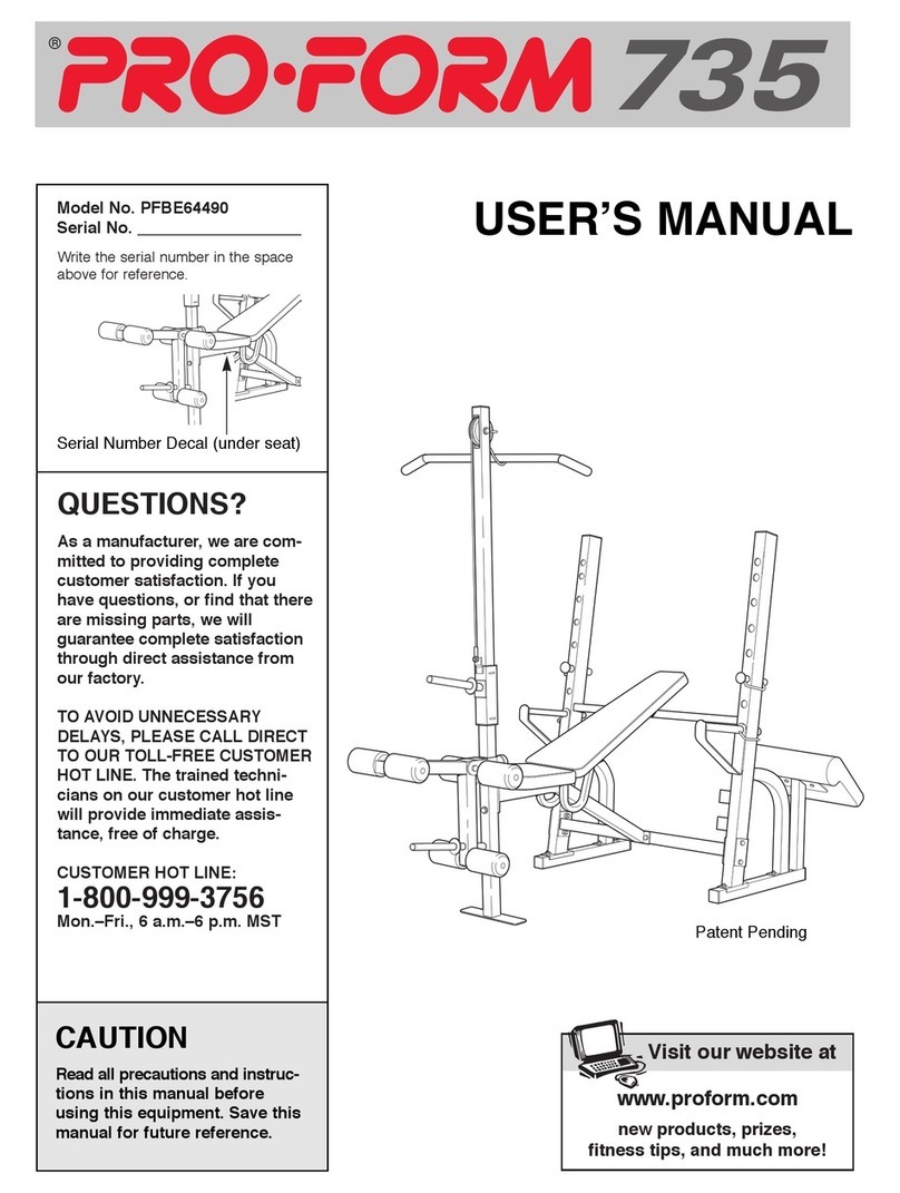 Pro-Form PFBE64490 User manual
