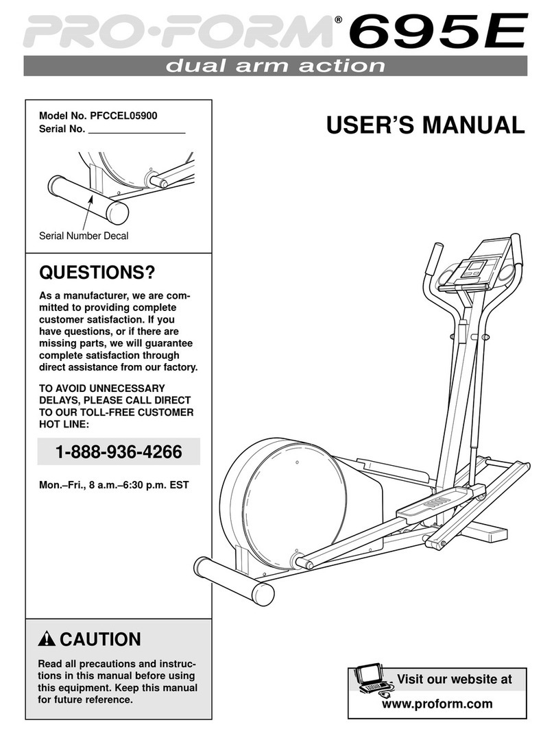 Pro-Form PFCCEL05900 User manual