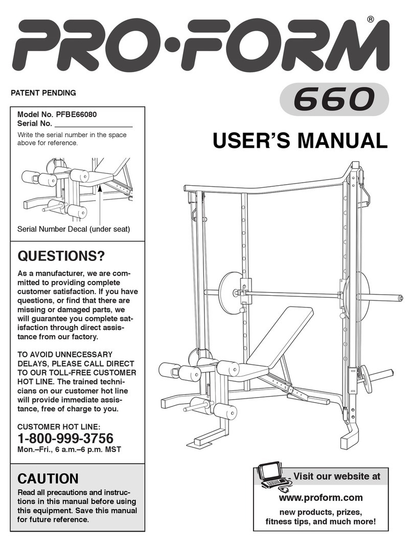 Pro-Form PFBE66080 User manual