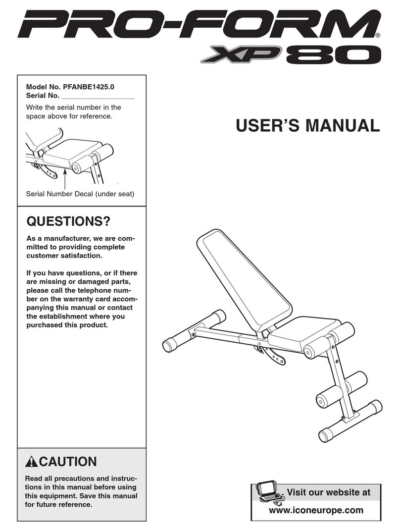 Pro-Form PFANBE1425.0 User manual