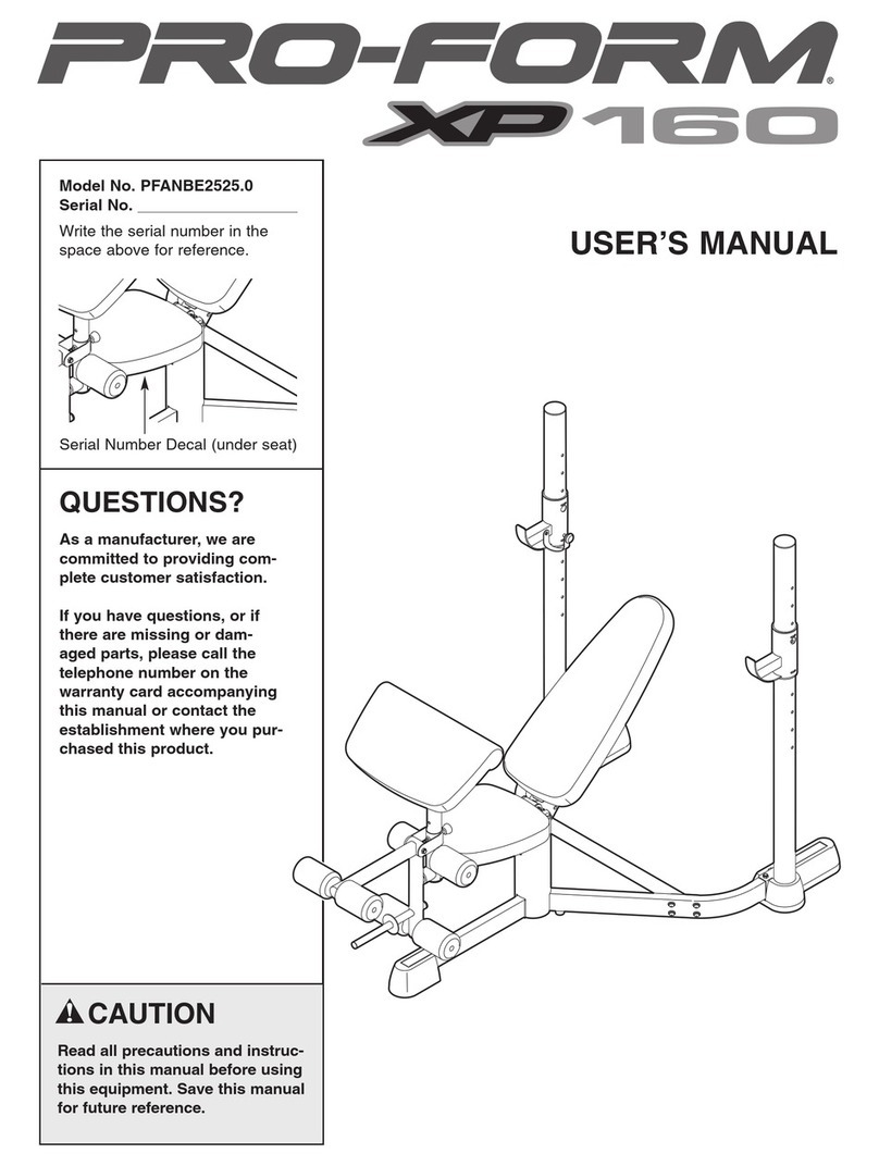 Pro-Form PFANBE2525.0 User manual