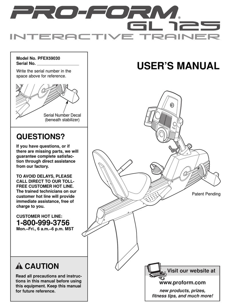 Pro-Form Interactive Trainer PFEX59030 user manual