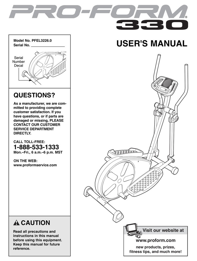 Pro-Form 330 PFEL3226.0 User manual
