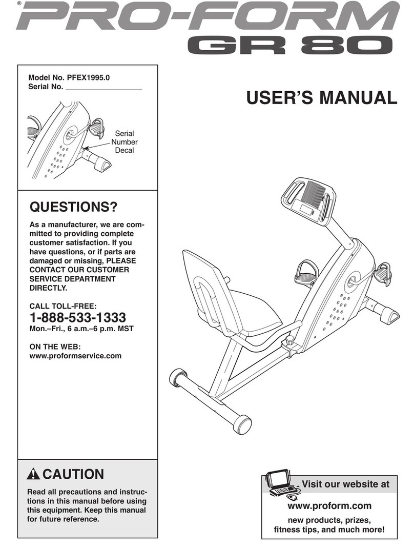 Pro-Form PFEX1995.0 User manual