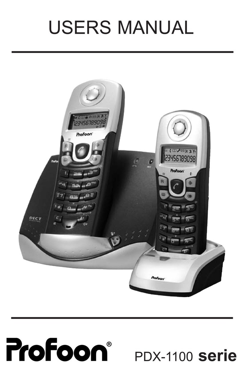 Profoon Telephone PDX-1100 series user manual