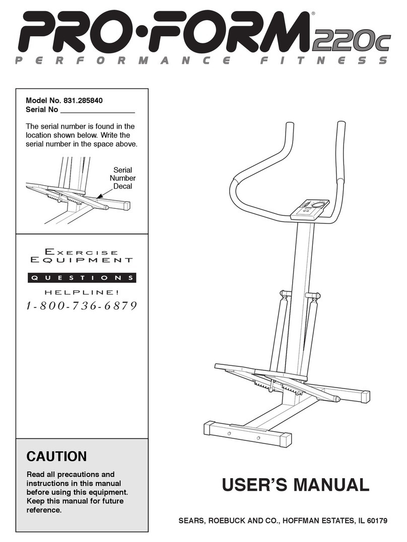 Pro-Form 831.285840 User manual