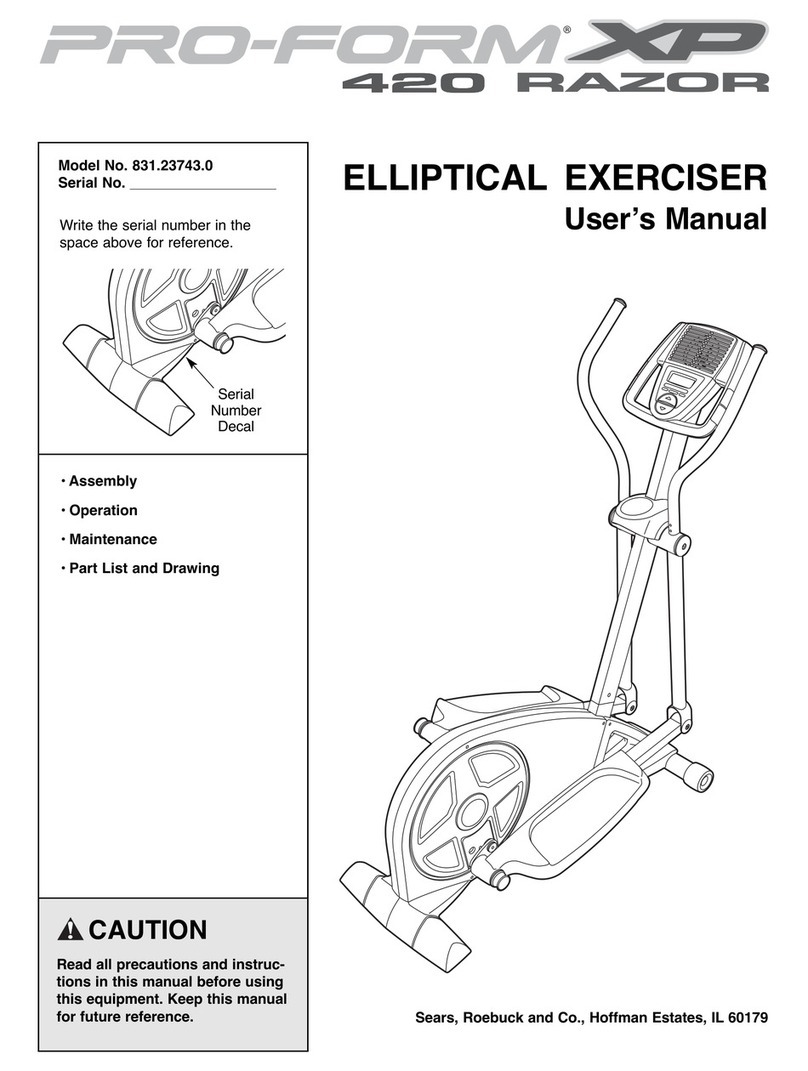 Pro-Form Razor 831.23743.0 User manual