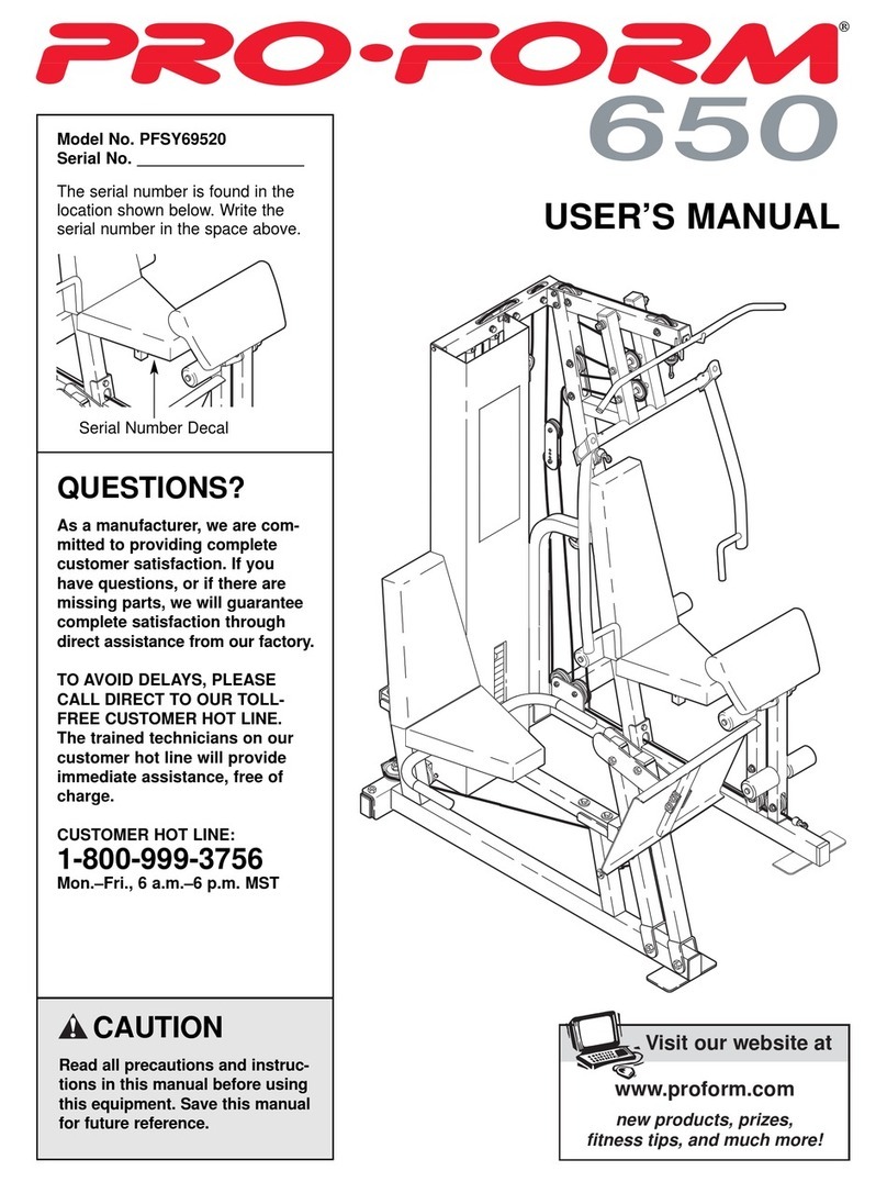 Pro-Form PFSY69520 User manual
