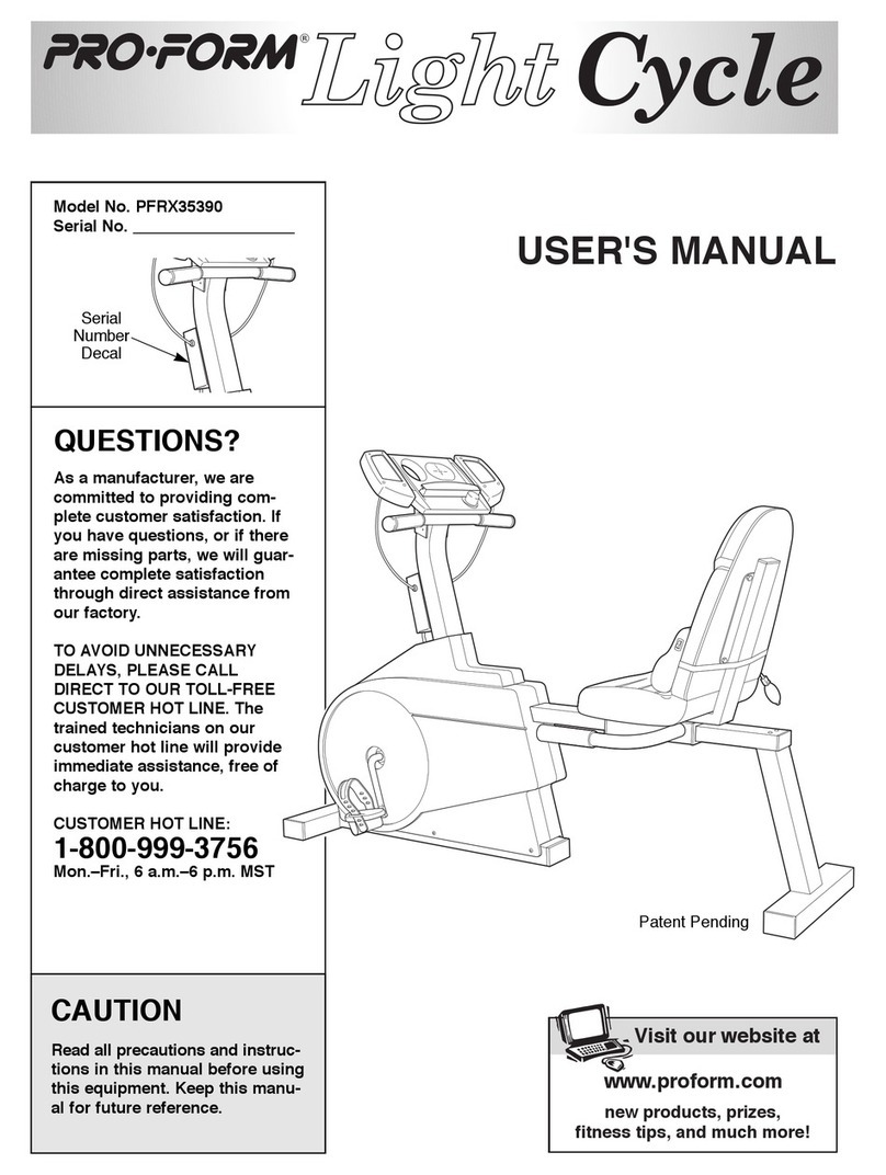 Pro-Form PFRX35390 User manual