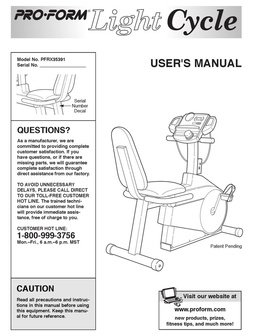 Pro-Form PFRX35391 user manual