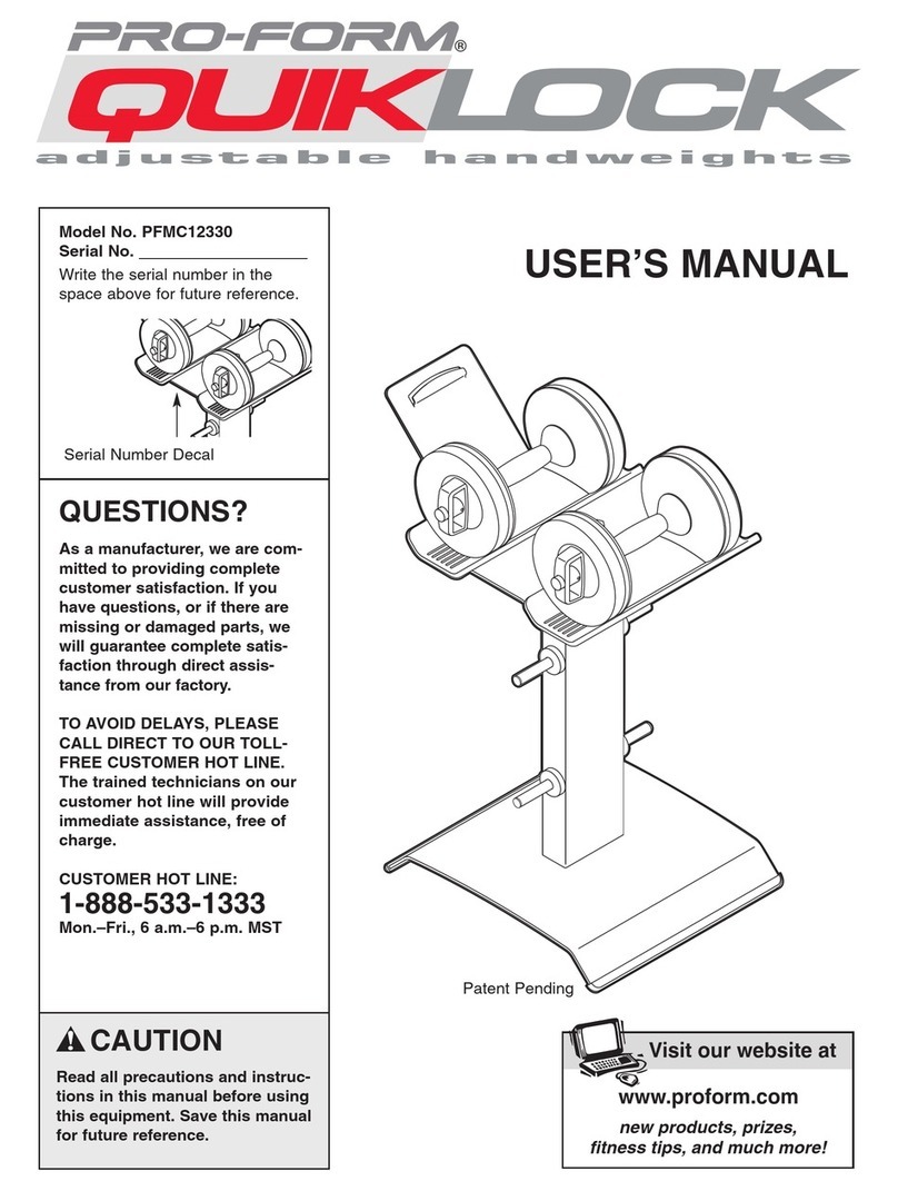 Pro-Form PFMC12330 user manual
