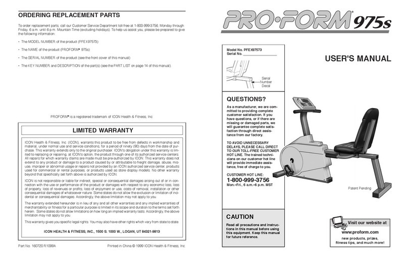 Pro-Form PFEX97573 user manual