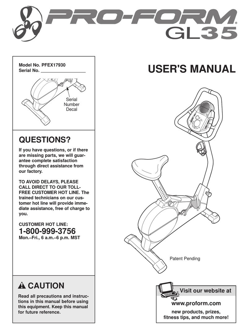 Pro-Form PFEX17930 User manual Pro-Form PFEX17930 User manual