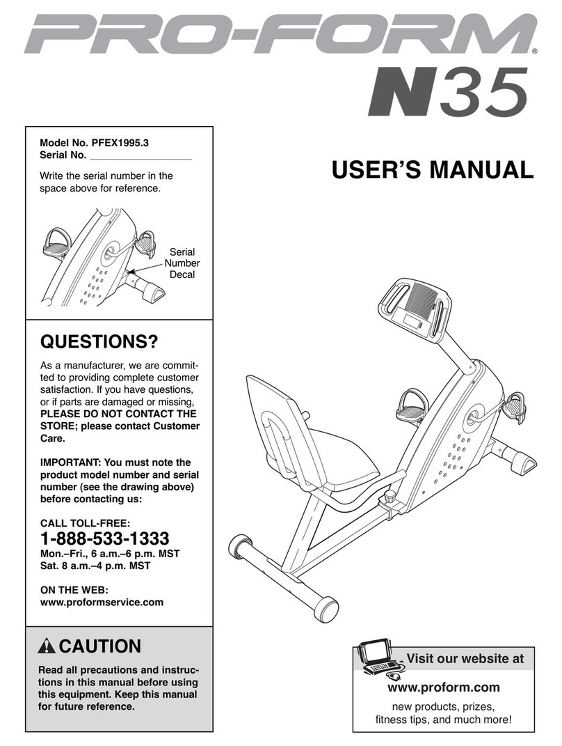 Pro-Form PFEX1995.3 User manual