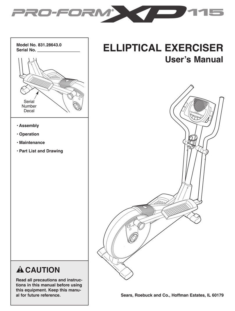 Pro-Form XP 115 831.28643.0 User manual