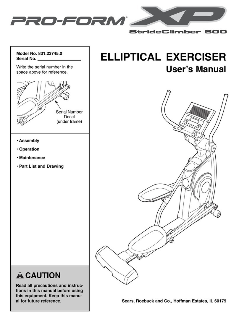 Pro-Form StrideClimber 831.23745.0 user manual