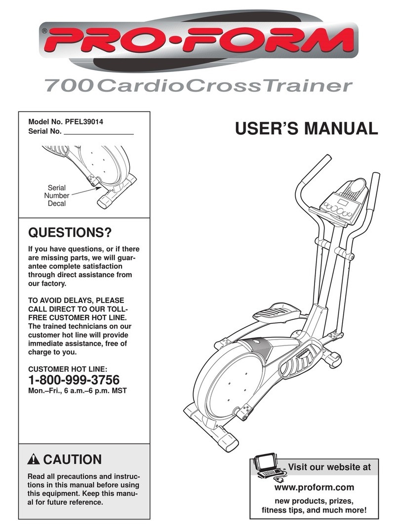 Pro-Form PFEL39014 user manual