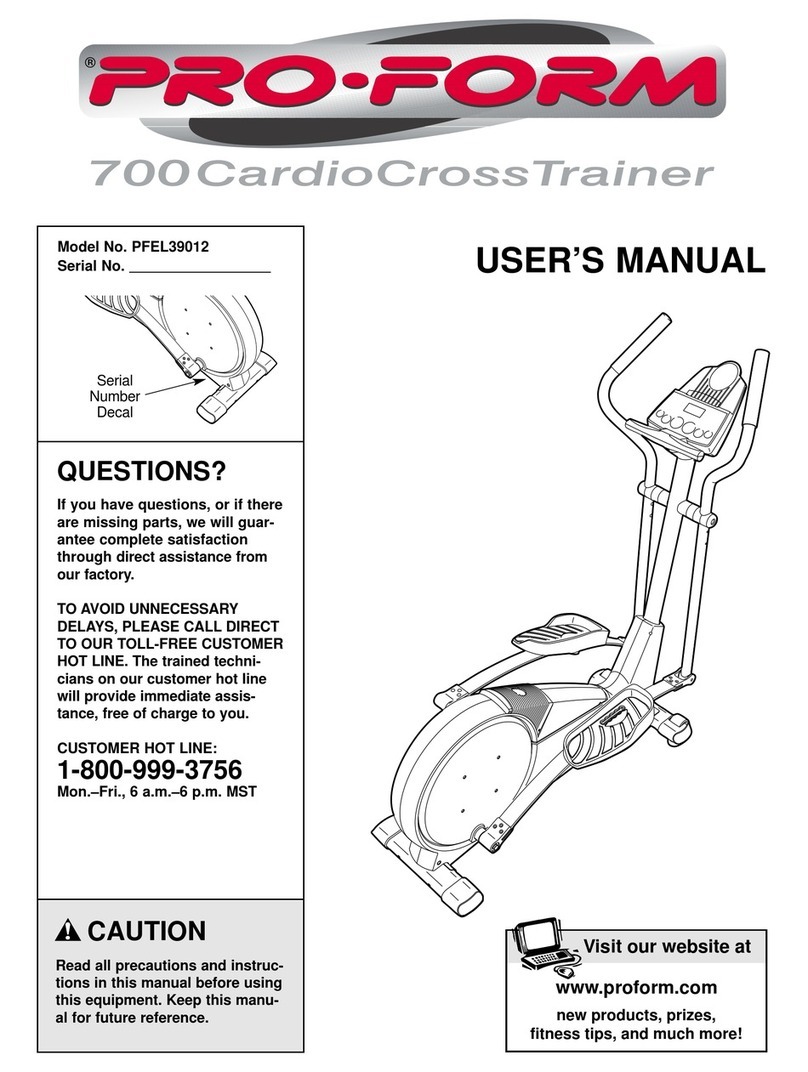 Pro-Form PFEL39012 User manual