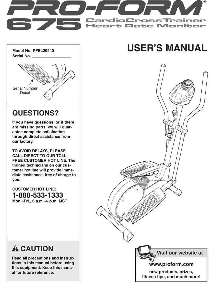 Pro-Form PFEL29240 User manual Pro-Form PFEL29240 User manual