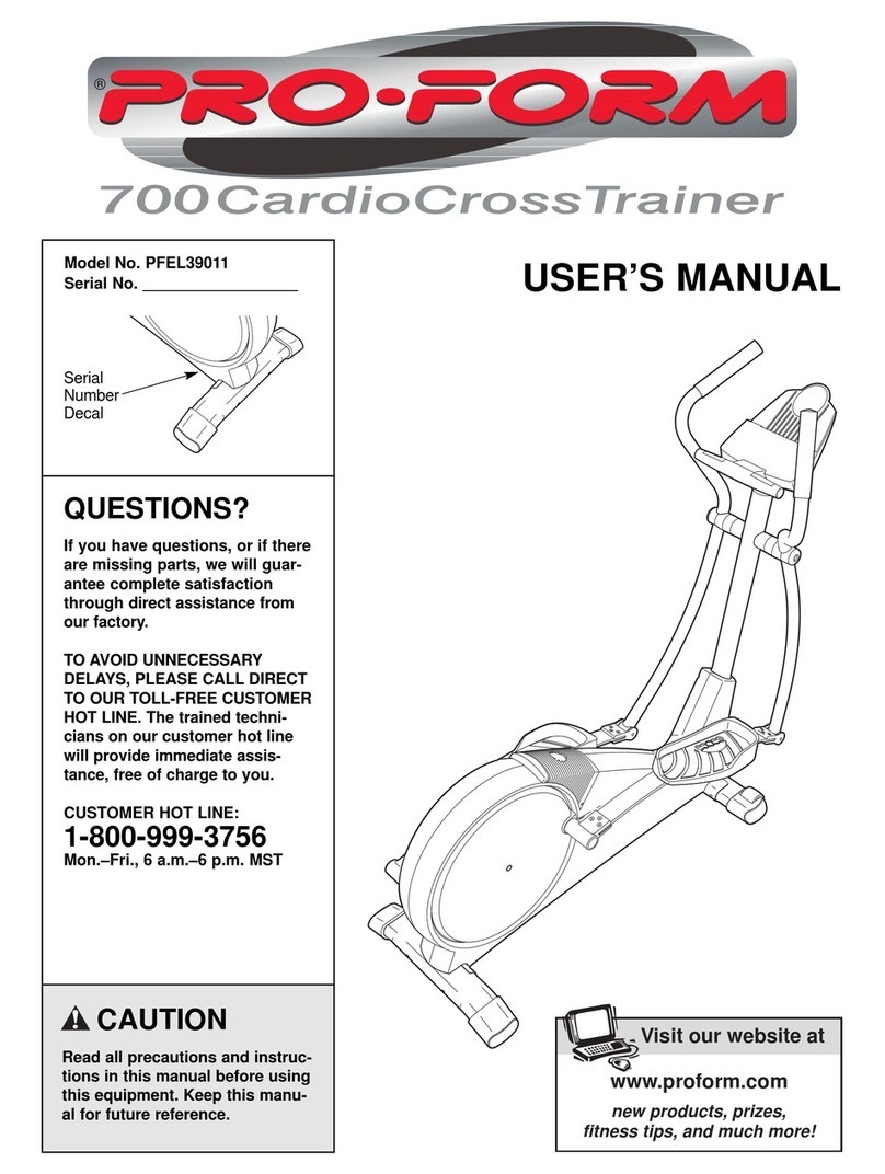 Pro-Form PFEL39011 User manual Pro-Form PFEL39011 User manual