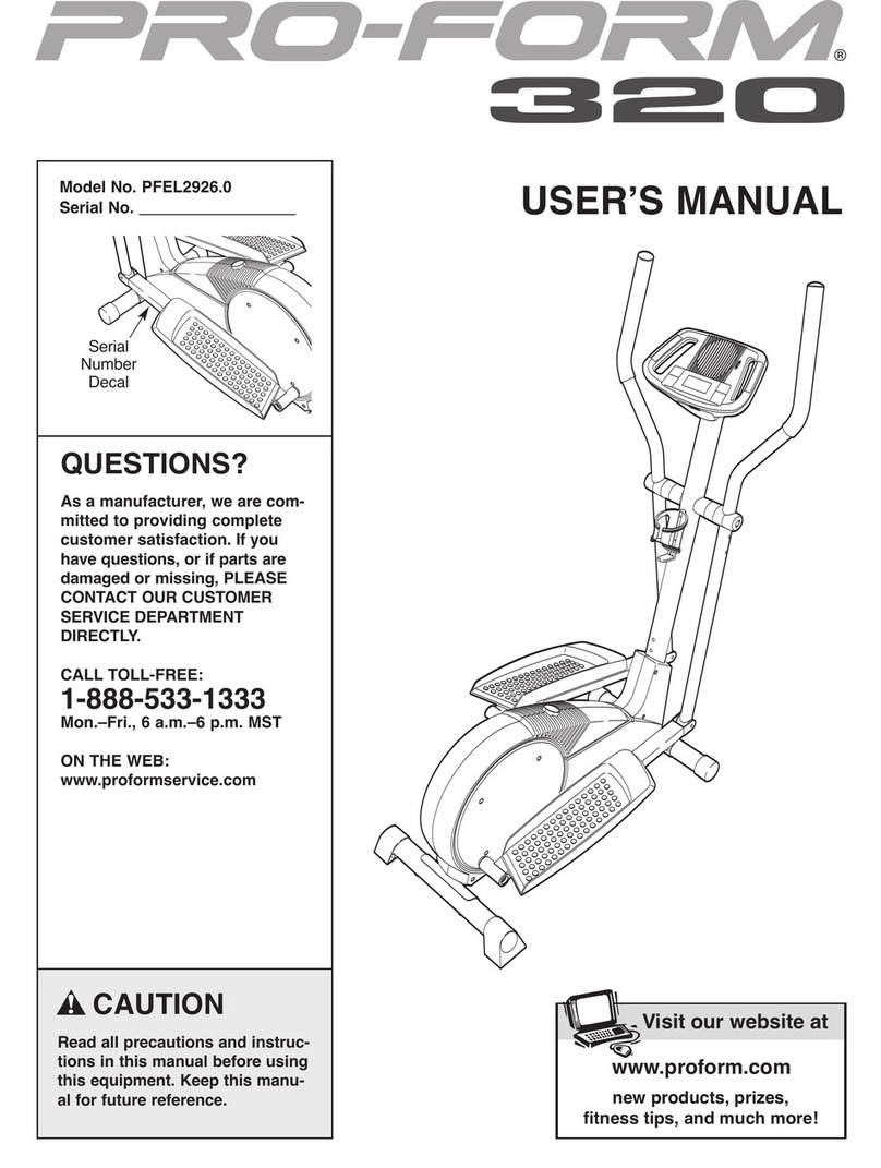 Pro-Form PFEL2926.0 User manual
