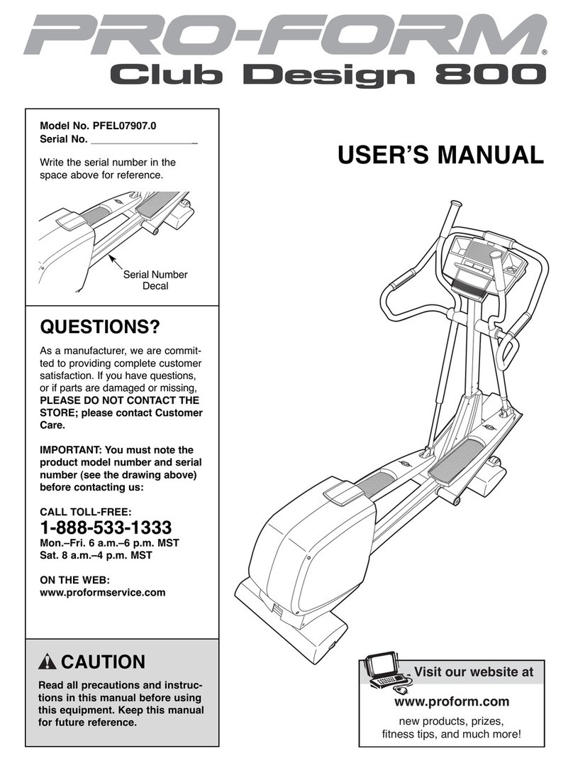 Pro-Form PFEL07907.0 User manual