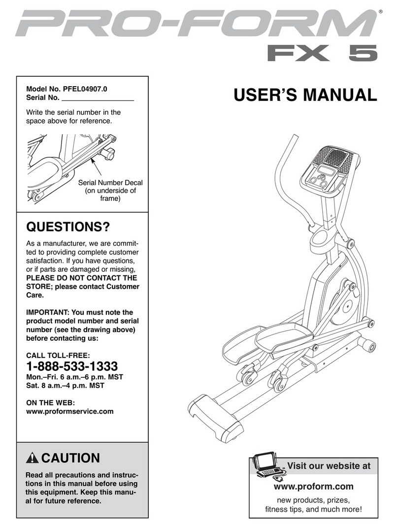 Pro-Form PFEL04907.0 User manual