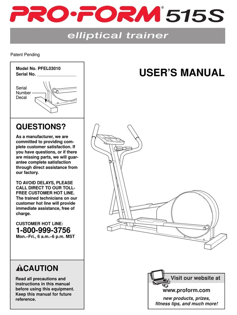 Pro-Form PFEL03010 User manual Pro-Form PFEL03010 User manual