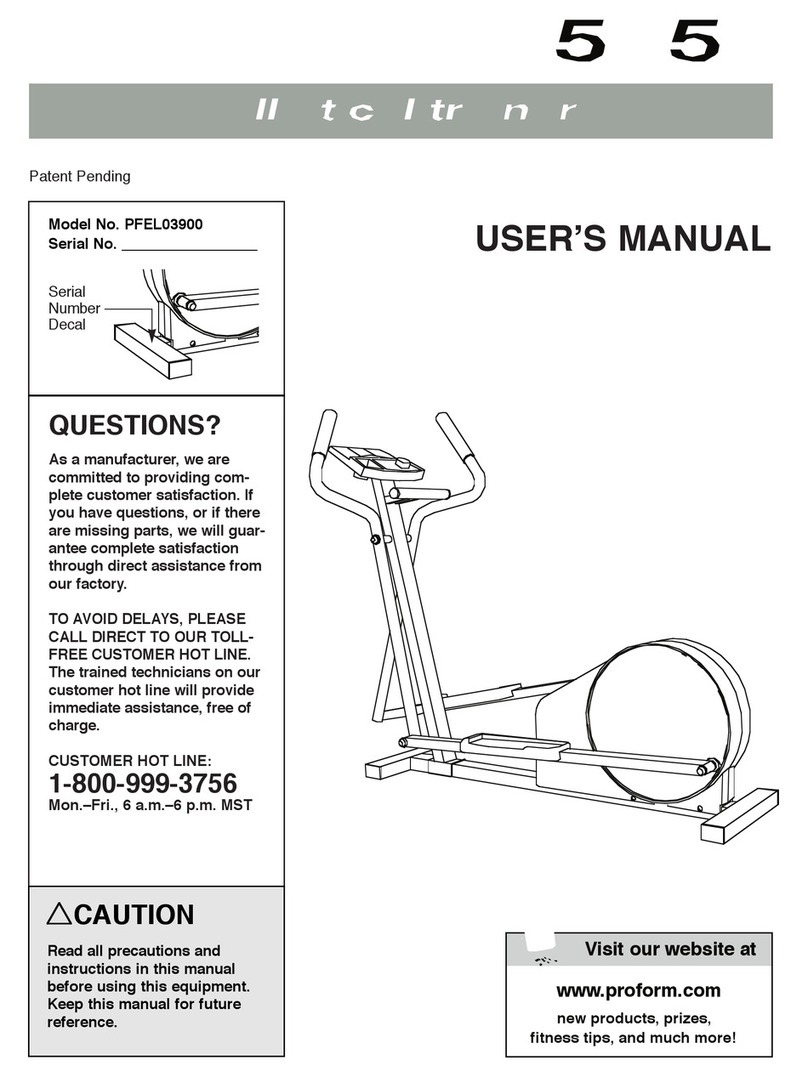 Pro-Form PFEL03900 User manual Pro-Form PFEL03900 User manual