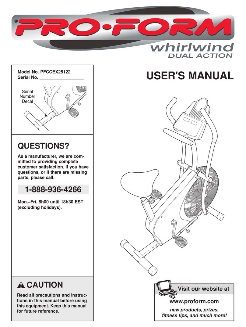 Pro-Form Whirlwind PFCCEX25122 user manual